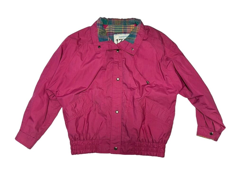 Innovations By Izzi Vintage 90s Womans Pink Windbreaker Jacket Size M Medium